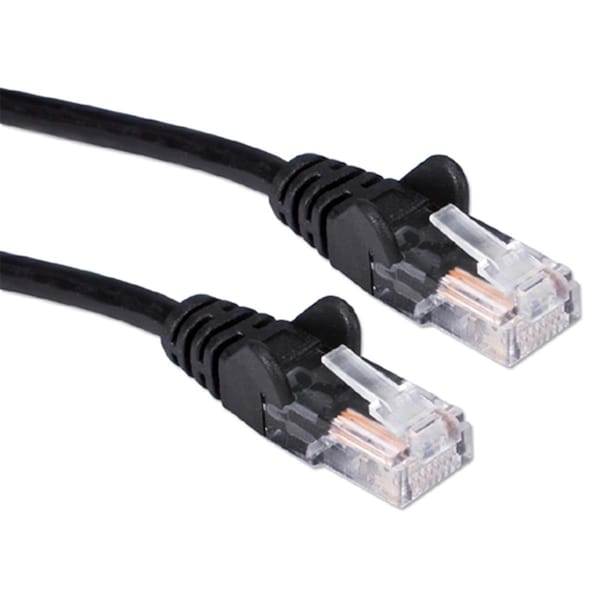 Qvs 100 ft. CAT6 Gigabit Flexible Molded Black Patch Cord CC715-100BK - main
